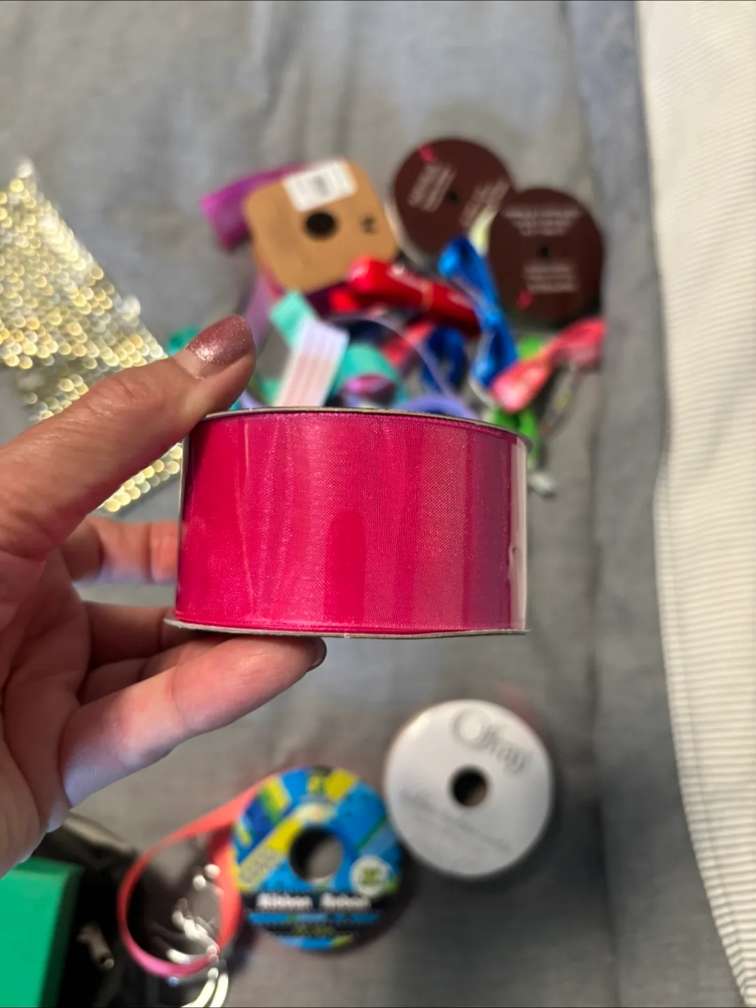 Craft Ribbon Lot - Various Colours & Brands image indicator(4)