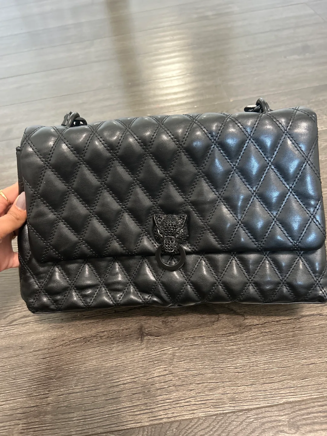 Kurt Geiger London Black Quilted Chain Bag image indicator(4)