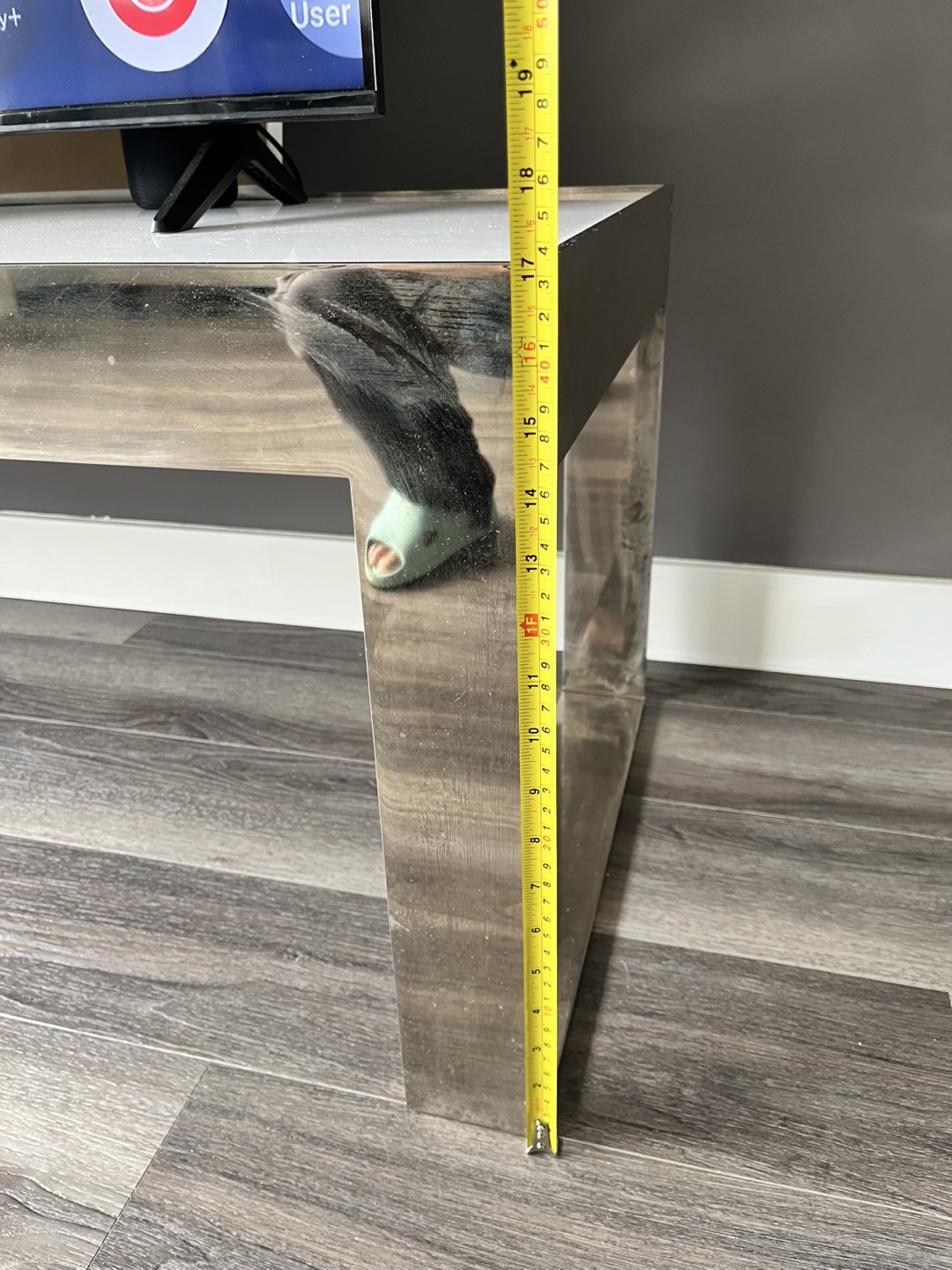 White & Silver Coffee Table - 63"x18"x19" - photo 4