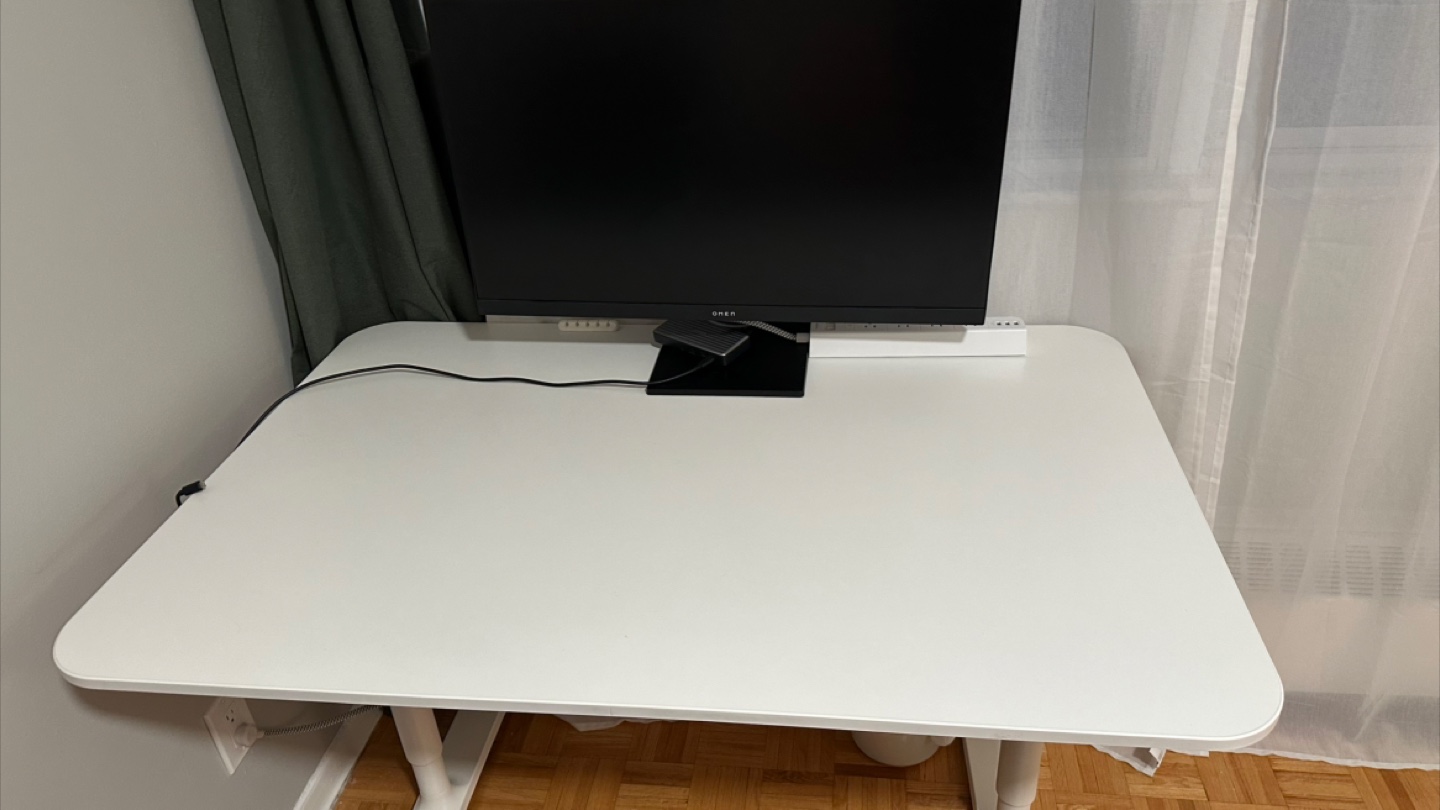 White IKEA Bekant Desk