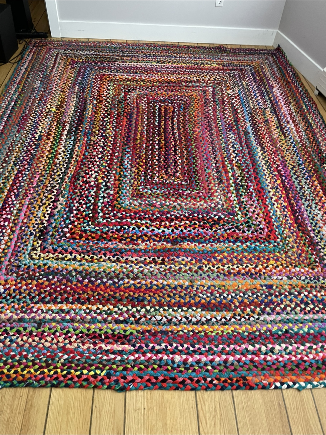 Large Handmade Braided Area Rug - Multi-Colour - photo 3