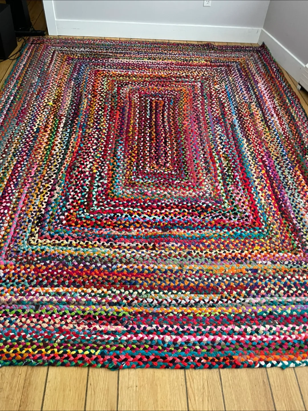 Large Handmade Braided Area Rug - Multi-Colour image indicator(3)