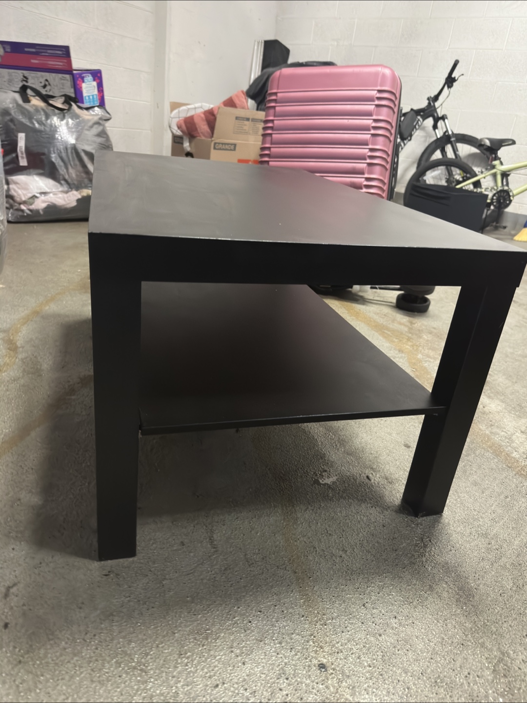 Black Coffee Table with Shelf - photo 3