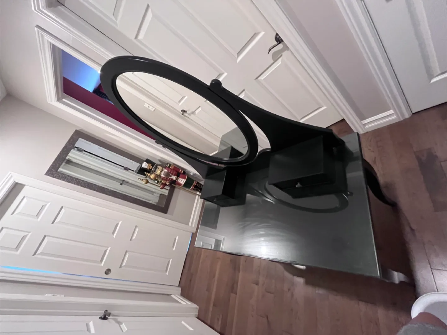 Black Vanity Table with Mirror & Drawers thumbnail