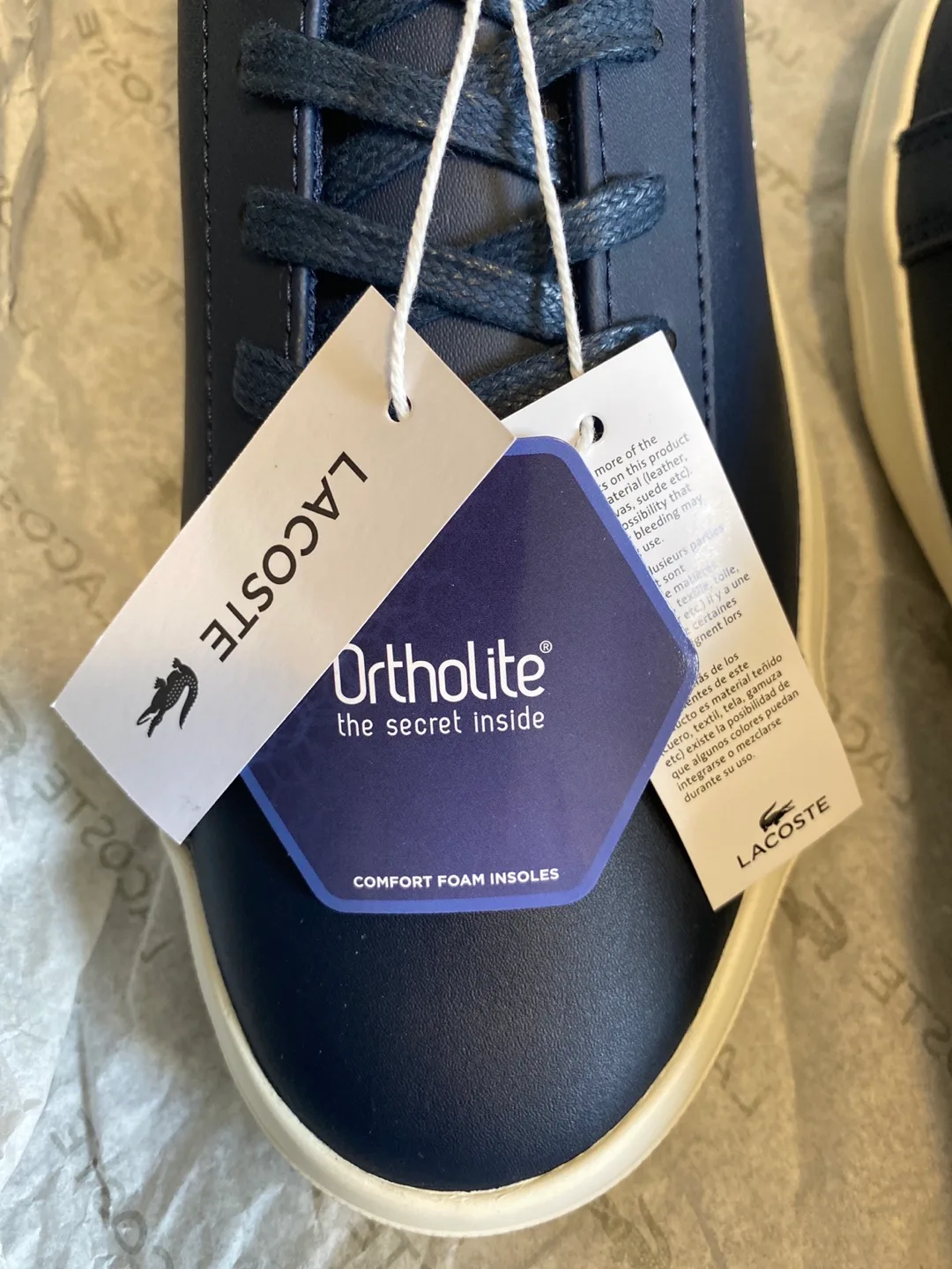 Lacoste Navy Blue Sneakers - New with Box! image indicator(3)