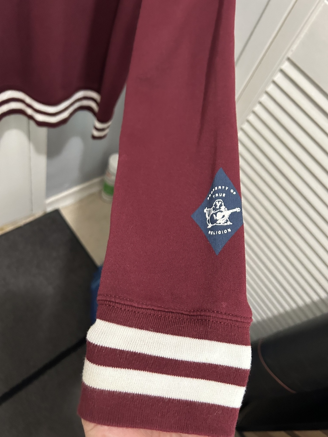 True Religion Burgundy Zip-Up Hoodie - Size L - photo 4