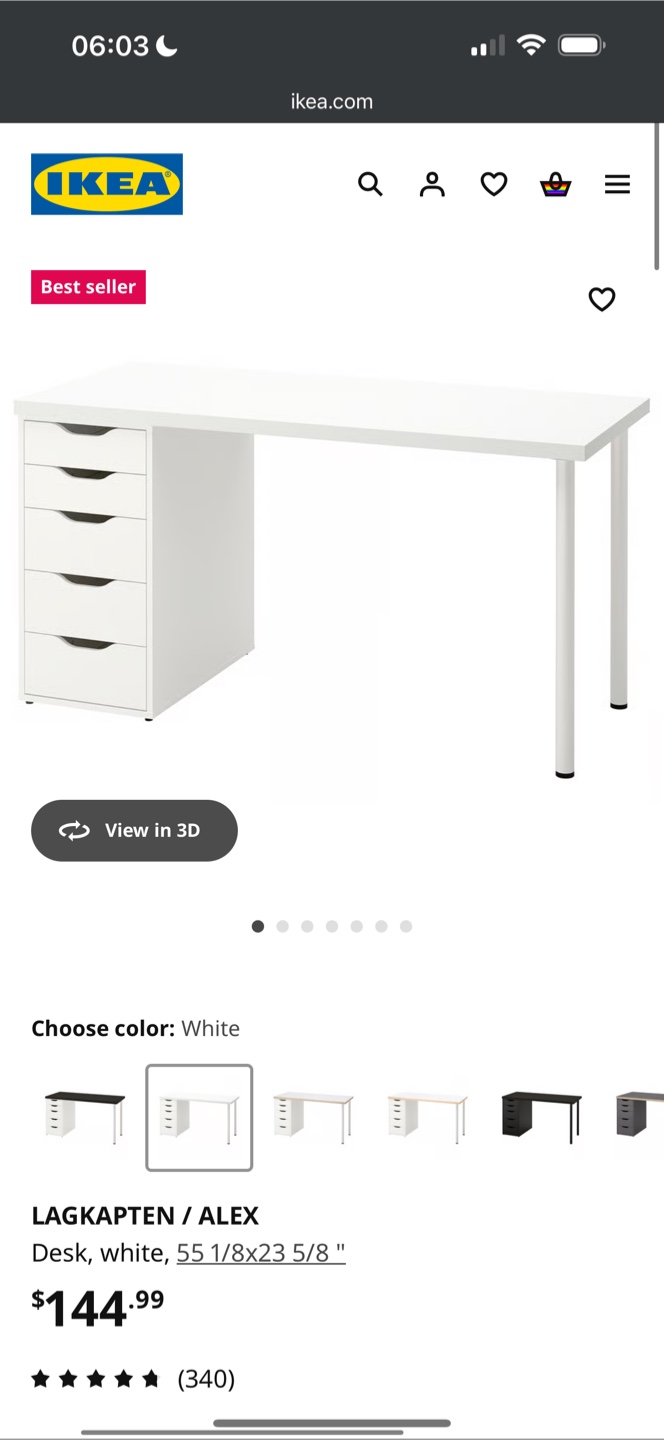 IKEA LAGKAPTEN / ALEX Desk, White, New - photo 2
