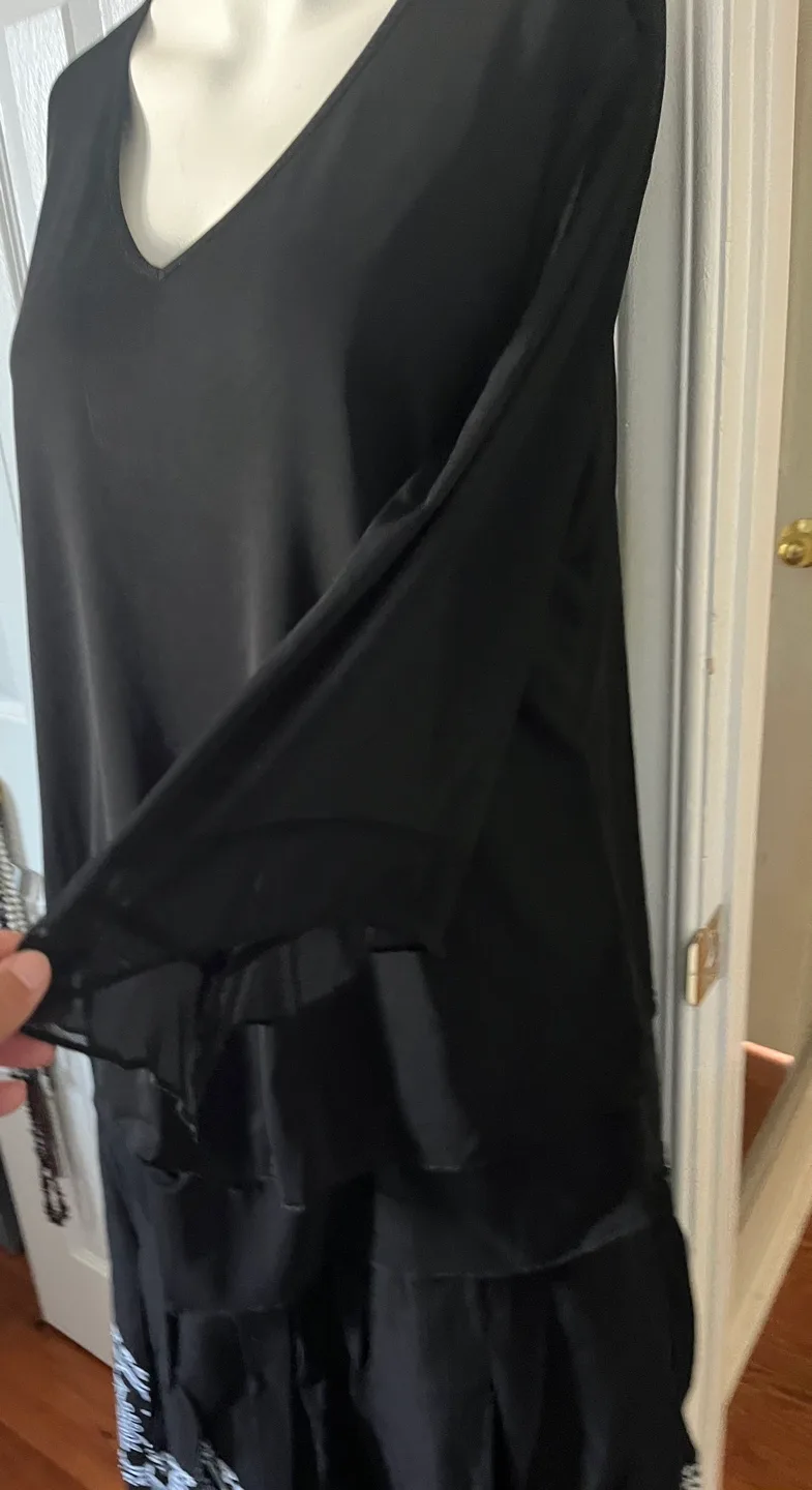 Black top with Sheer Sleeves image indicator(5)