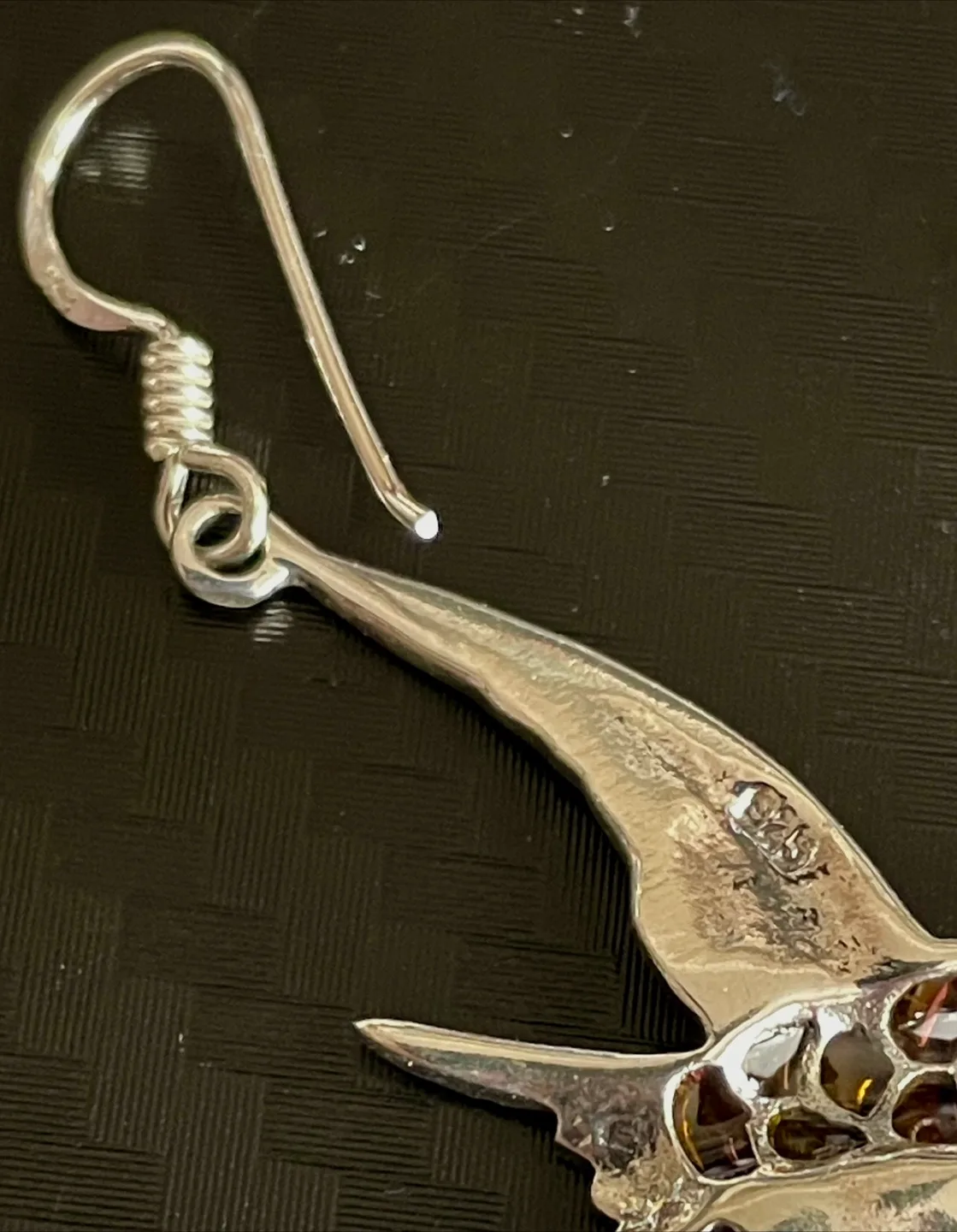 Marcasite and Enamel Hanging Earrings (Jewelry) image indicator(4)