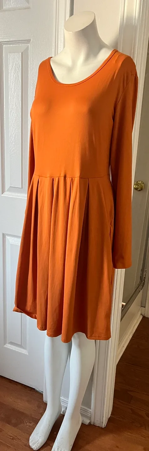 Orange Long Sleeve Dress image indicator(5)