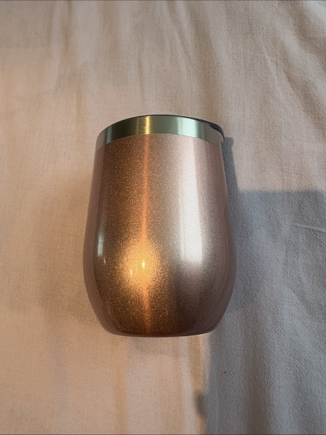 Sunlotus Wine Tumbler in Rose Gold Pink - 12 oz Stainless Steel - photo 3
