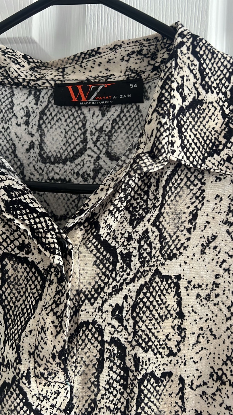 Wahat Alzain Snake Print Shirt Dress - Size XL - photo 2