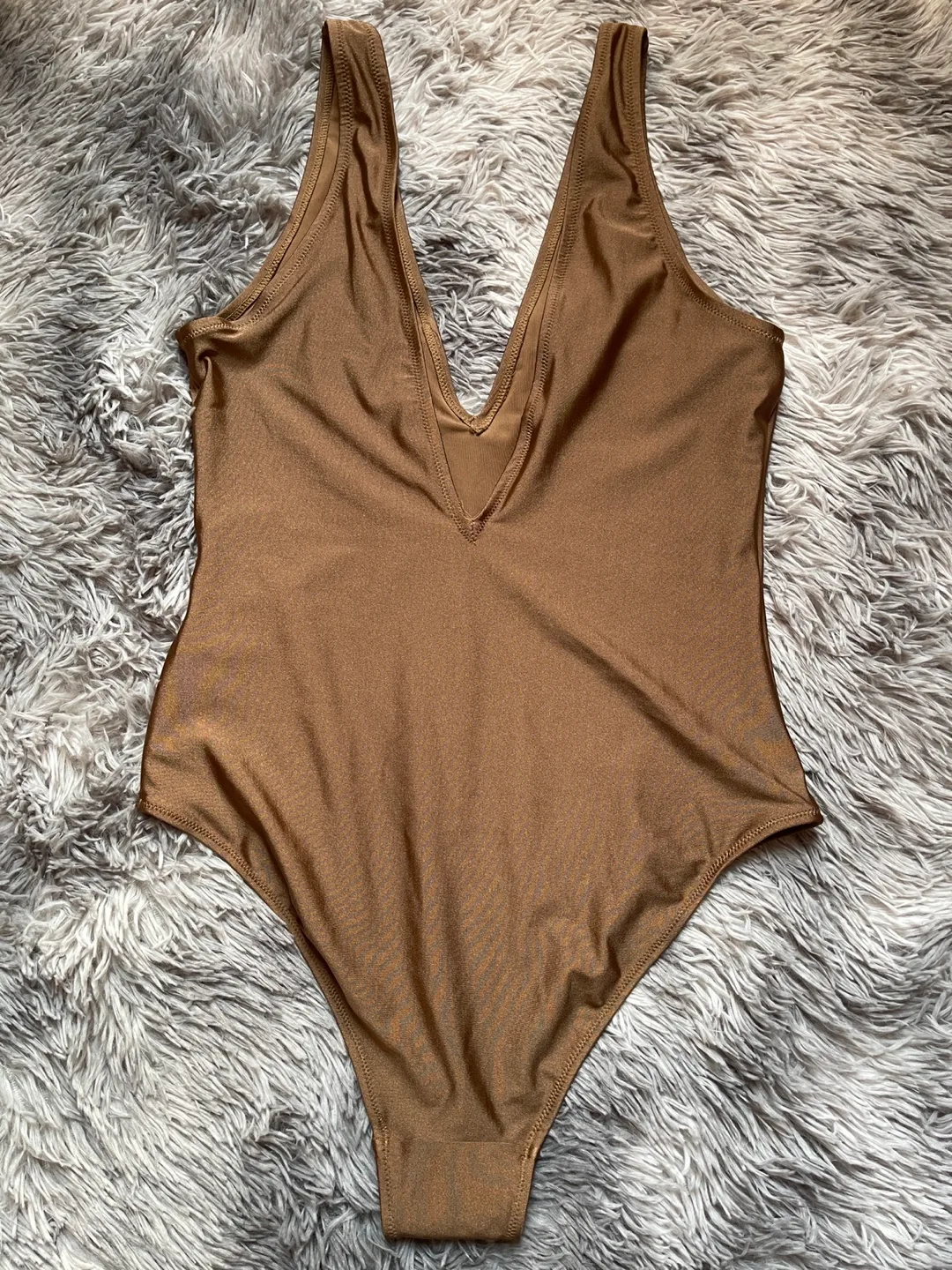 Brown One-Piece Swimsuit - Medium image indicator(2)