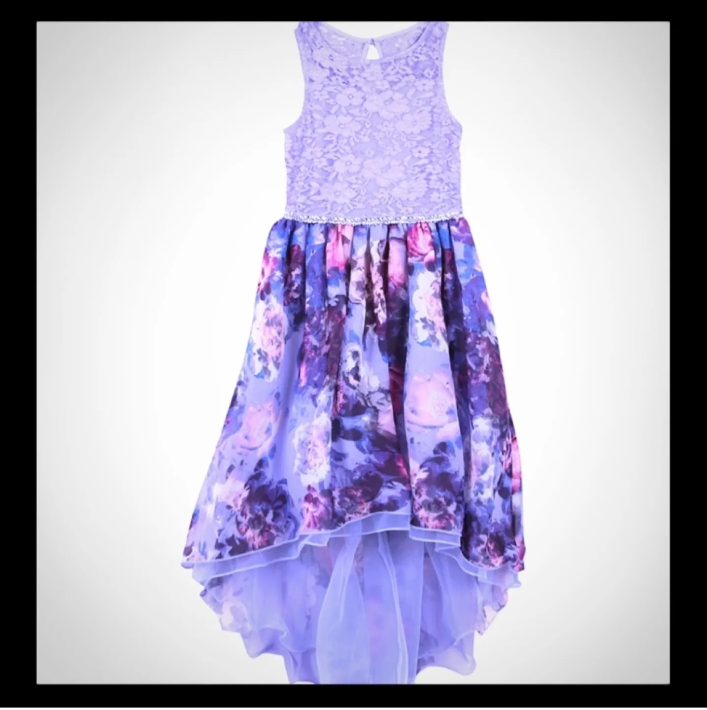 Girls' Lavender Floral Dress size #12
