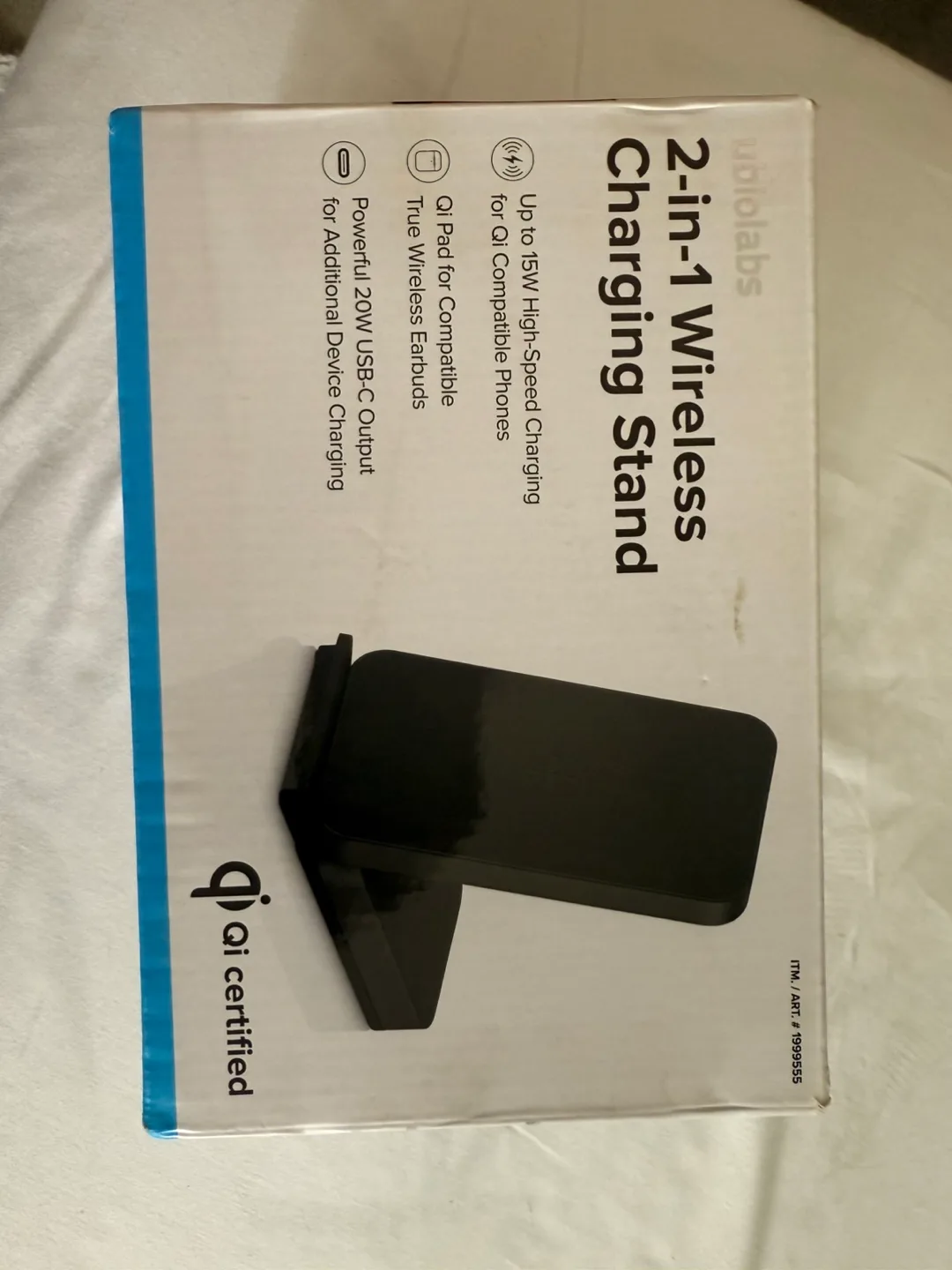 Ubiolabs 2-in-1 Wireless Charging Stand - New in Box image indicator(2)