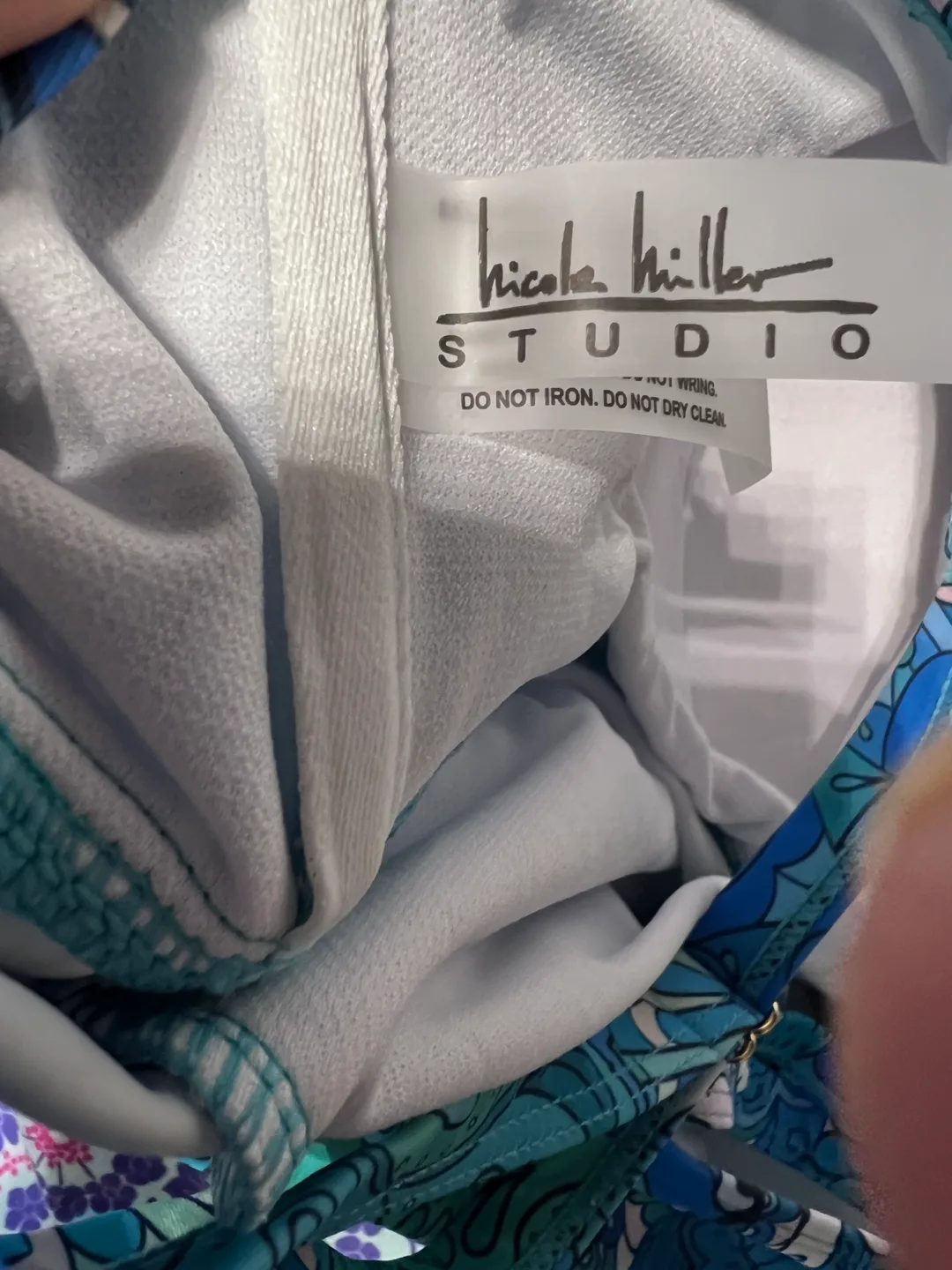 Nicole Miller Studio Blue Floral Tankini Top image indicator(5)