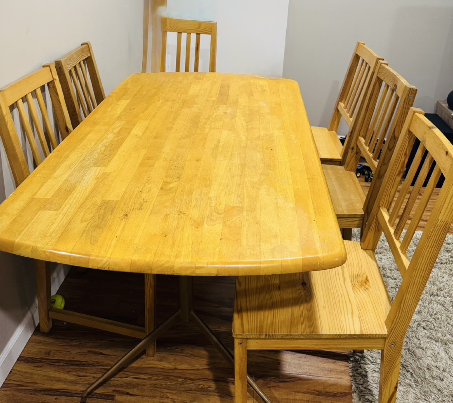 Wooden Dining Table with 6 Chairs - photo 5