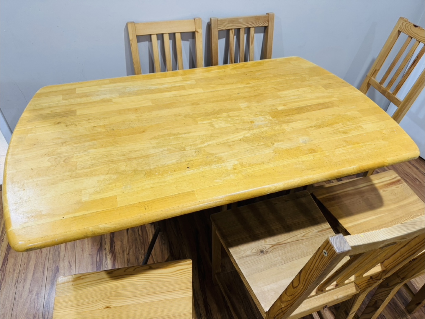 Wooden Dining Table with 6 Chairs - photo 4