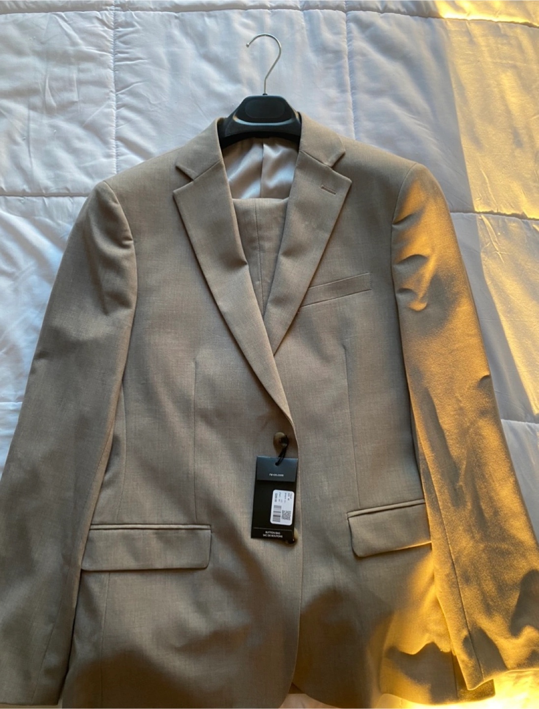 RW&CO. Slim Fit Taupe Suit Blazer