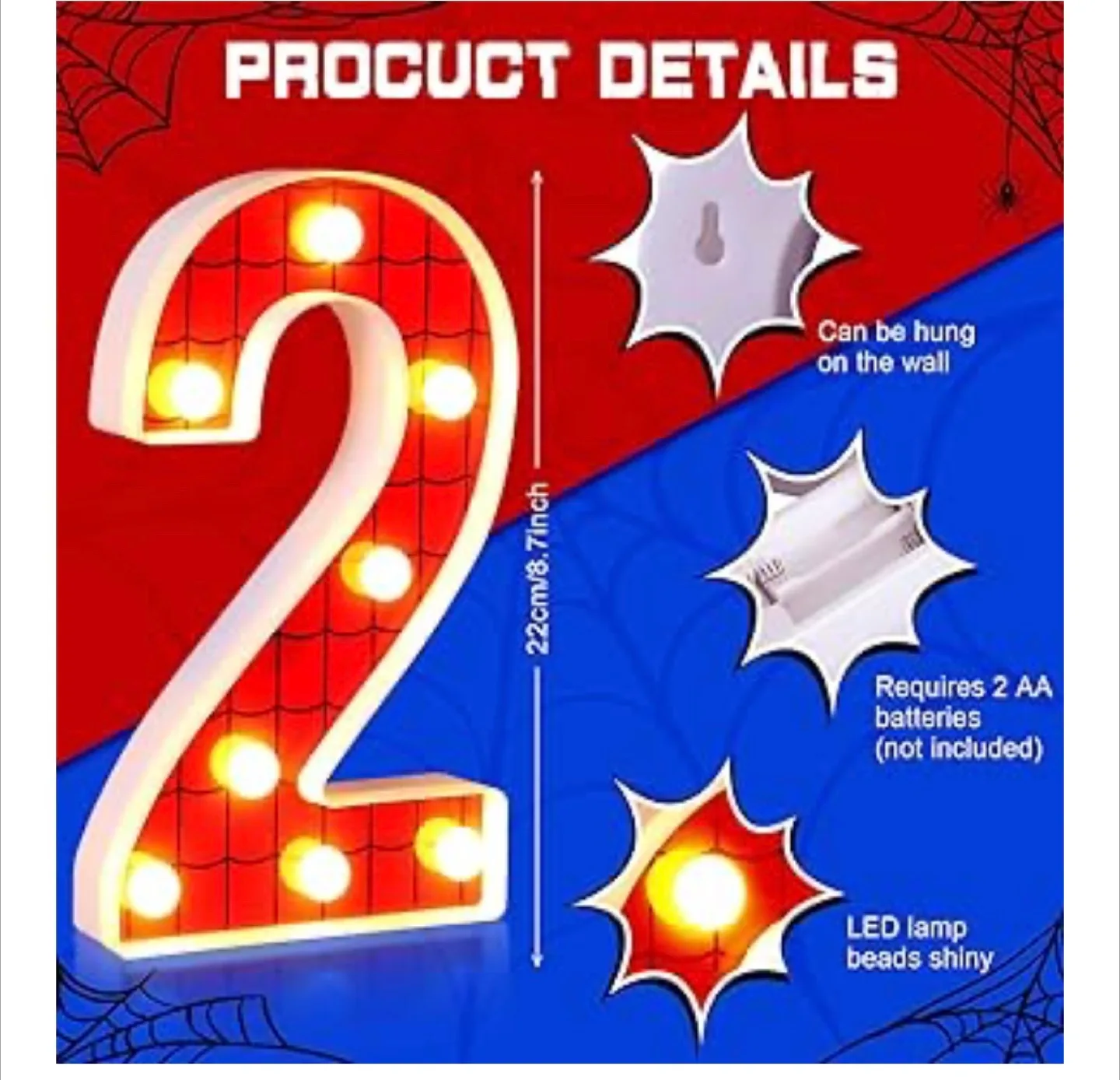 Spiderman LED #2 sign image indicator(5)