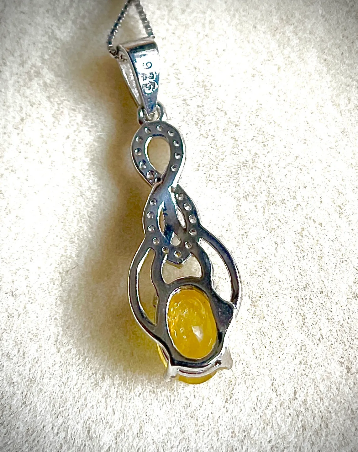 Sapphire Necklace in 14k Gold Plated 925 Sterling Silver image indicator(2)