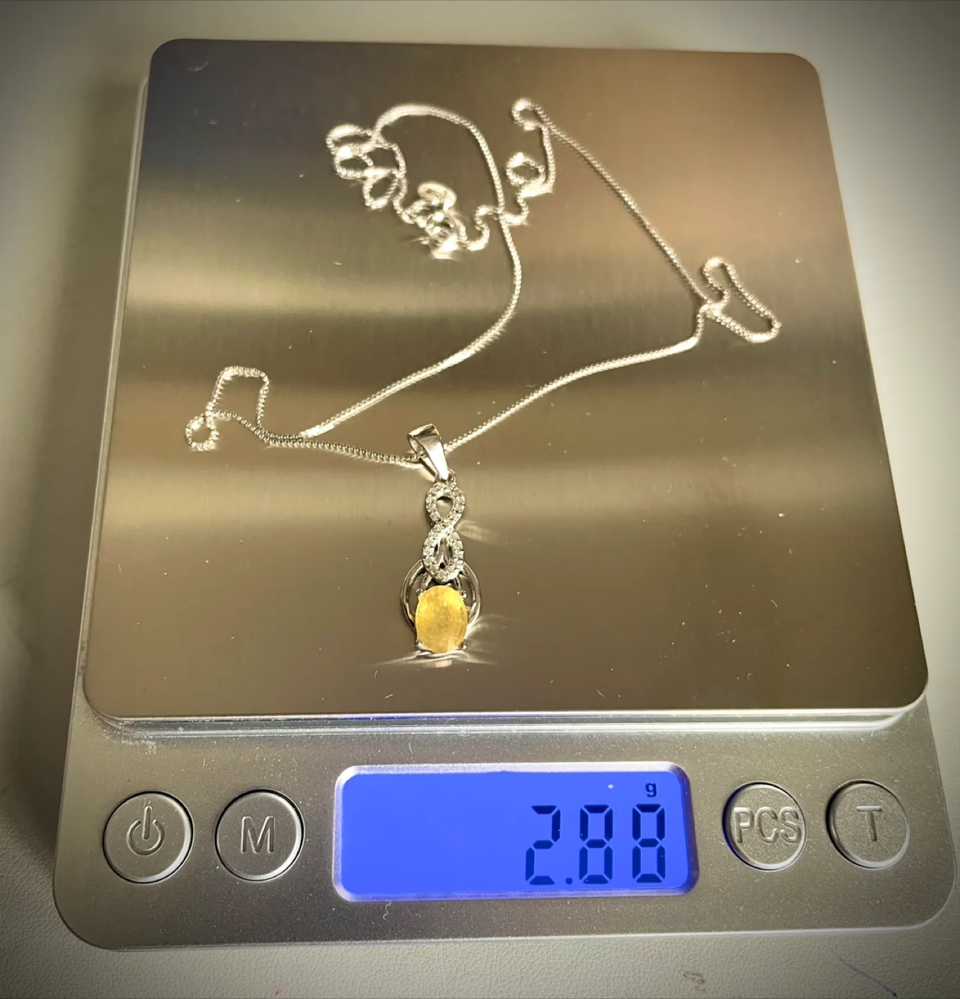 Sapphire Necklace in 14k Gold Plated 925 Sterling Silver image indicator(3)