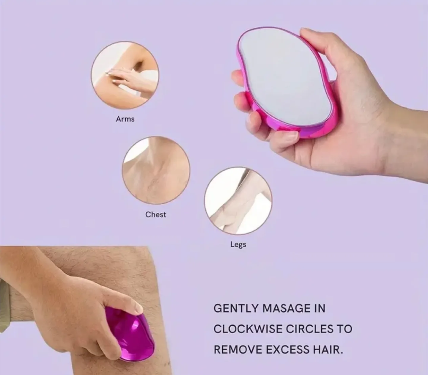 Epilator: Crystal painless hair removal exfoliator image indicator(6)