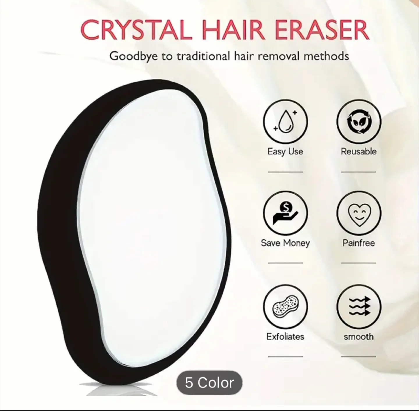 Epilator: Crystal painless hair removal exfoliator image indicator(3)
