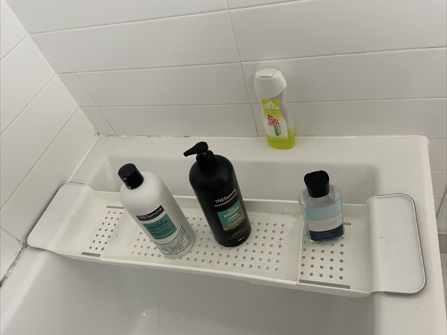 White Adjustable Bathtub Caddy - photo 3