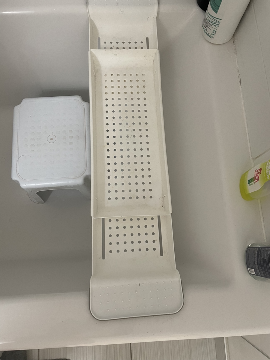 White Adjustable Bathtub Caddy - photo 2