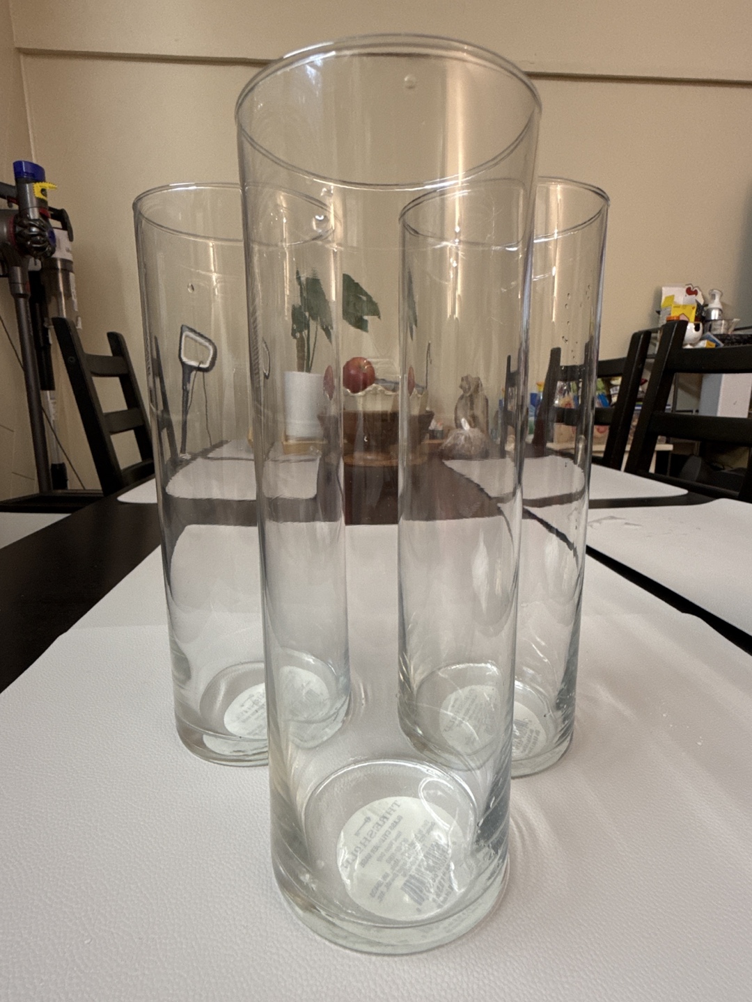 Threshold Clear Cylinder Glass Vase Set ( total 3)