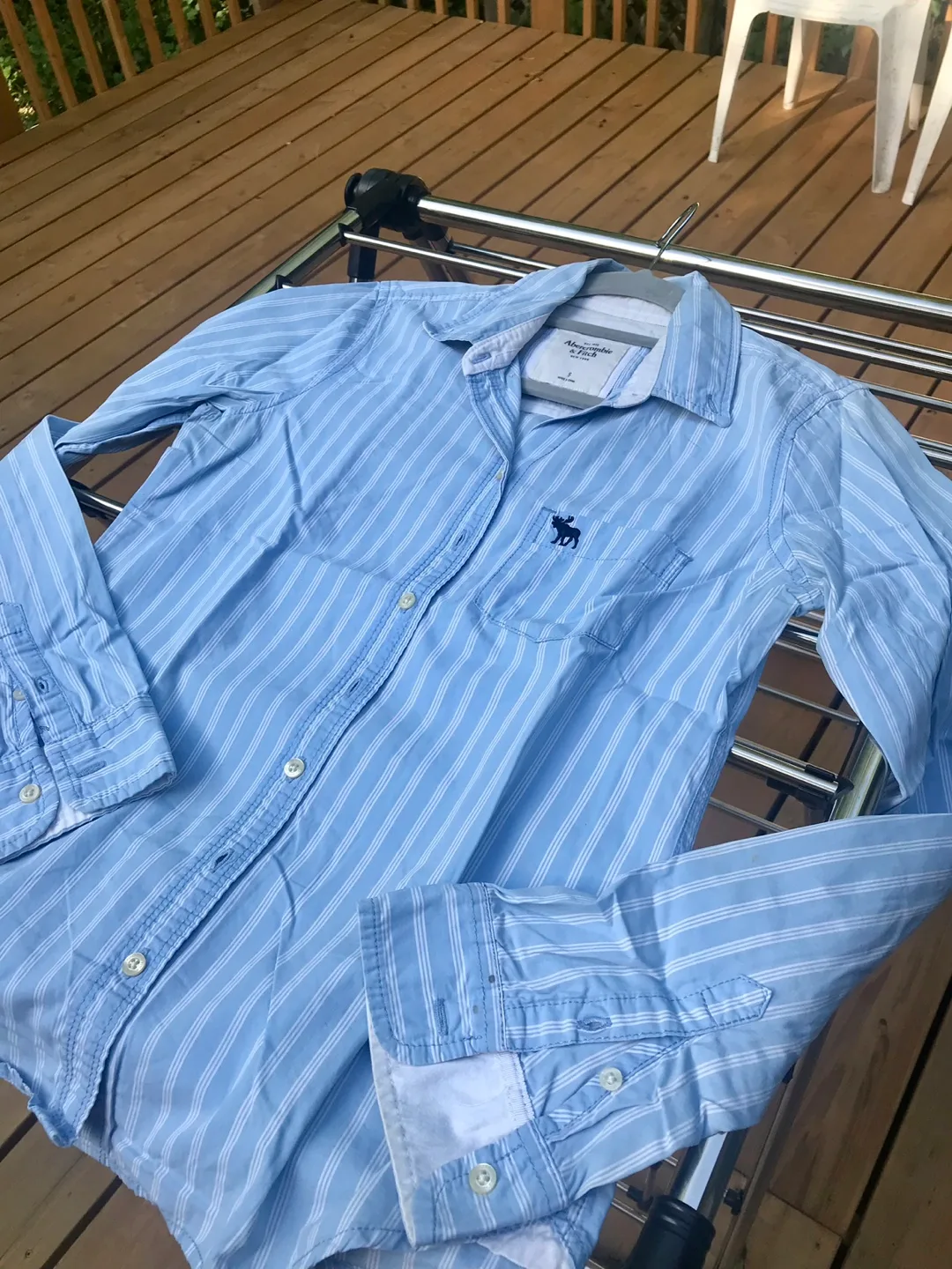 Abercrombie & Fitch Striped Button-Up - Size S thumbnail
