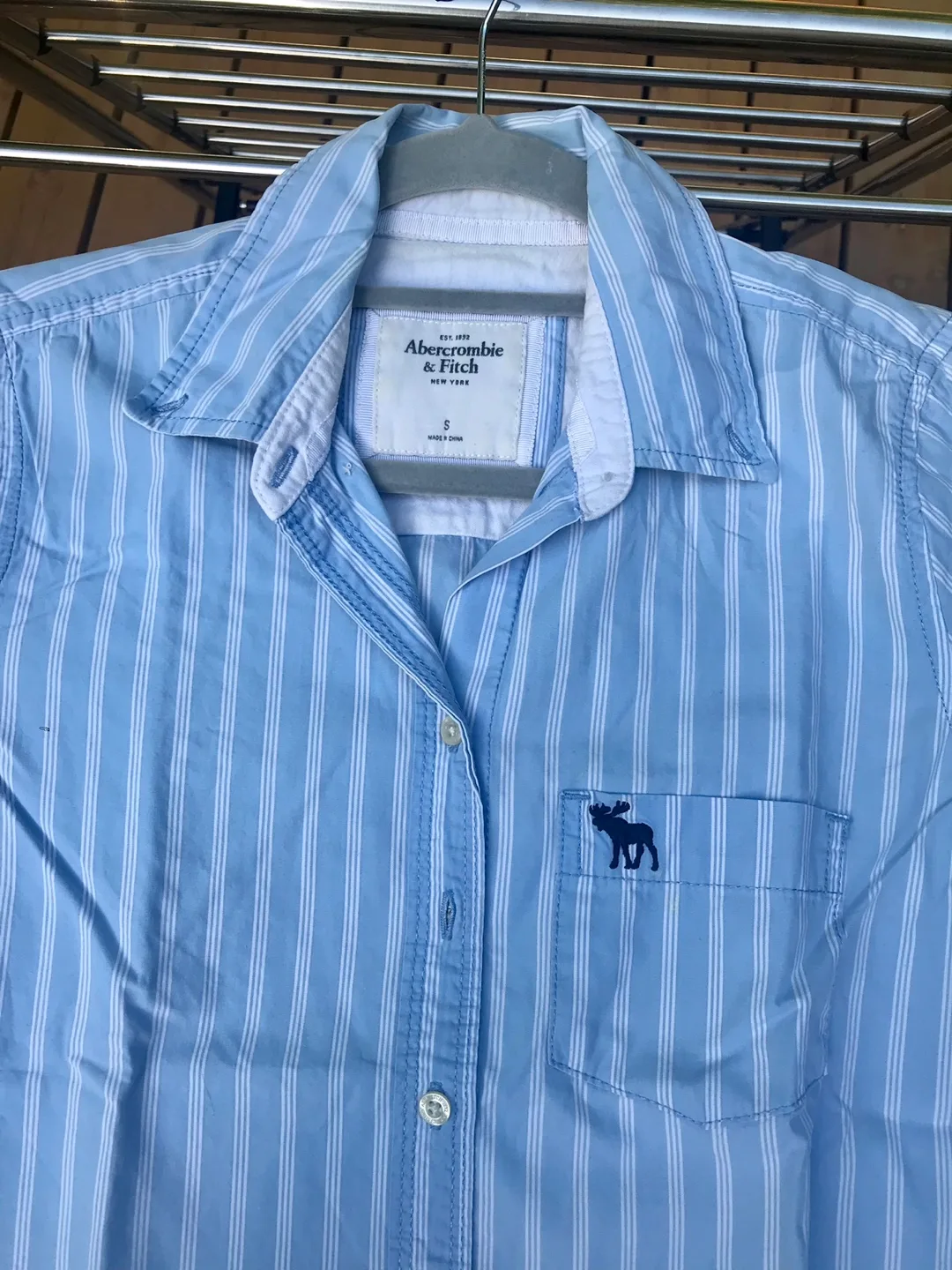 Abercrombie & Fitch Striped Button-Up - Size S image indicator(2)