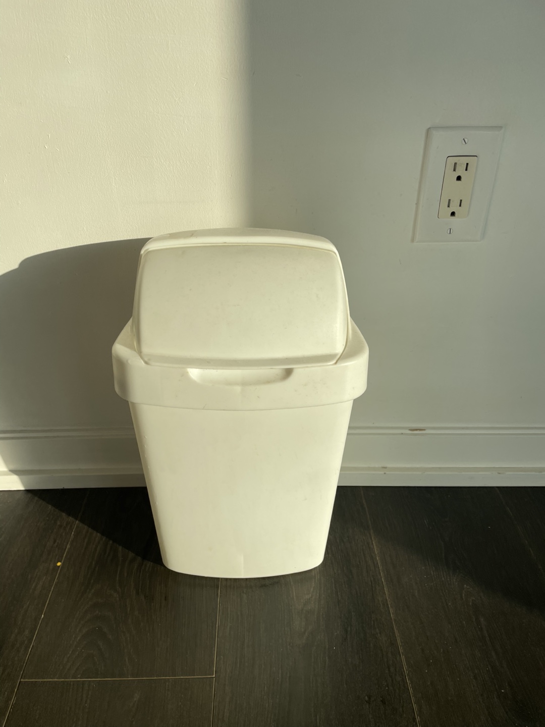 White Plastic Waste Bin