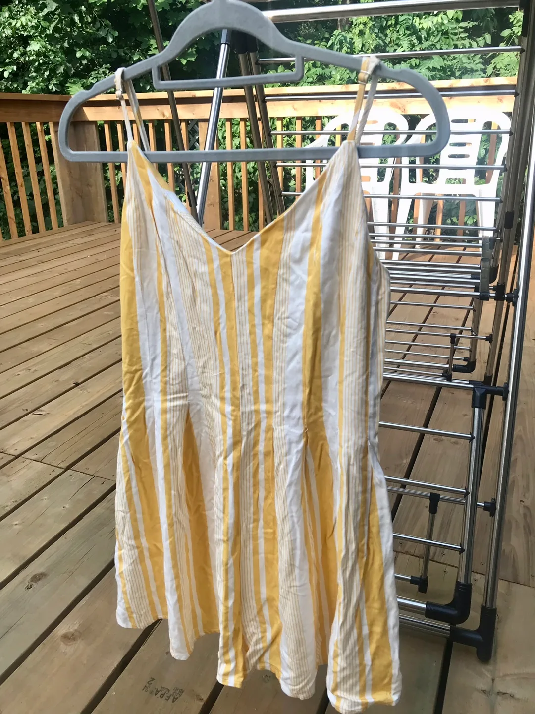 Robin K Heritage Yellow Striped Romper - Size S image indicator(5)