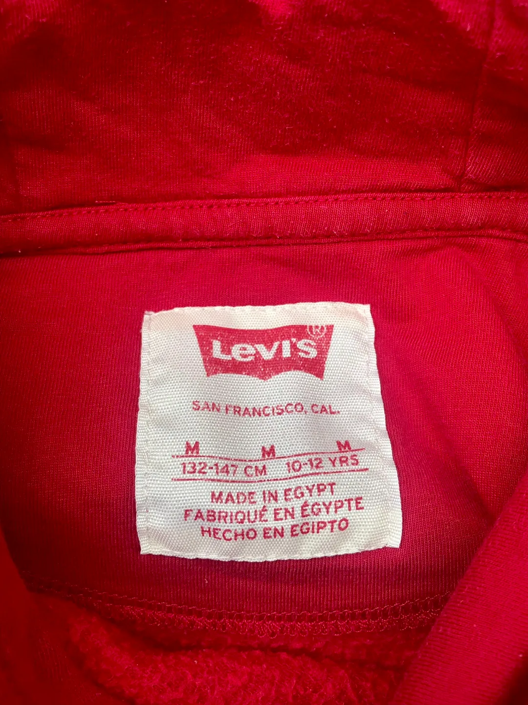 Levi's Kids Red Hoodie, Size M (10-12 Yrs) image indicator(4)