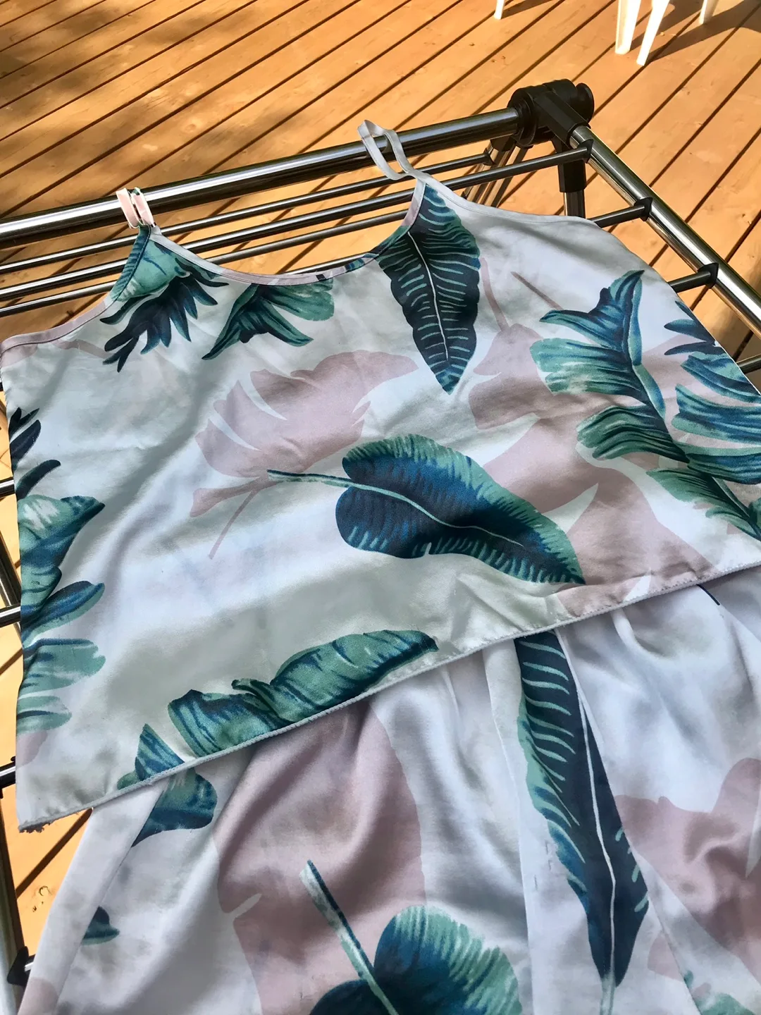 Leaf Print Pajama Set thumbnail