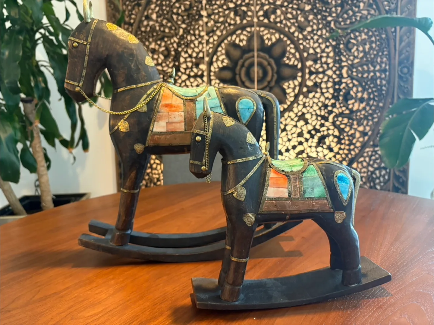 Wooden Rocking Horses, Set of 2 thumbnail