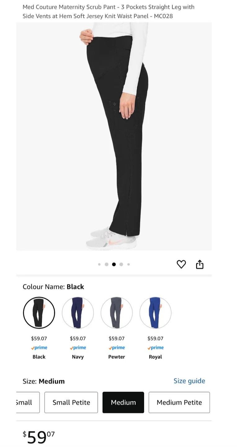 Maternity Scrub Pants - Medium image indicator(9)