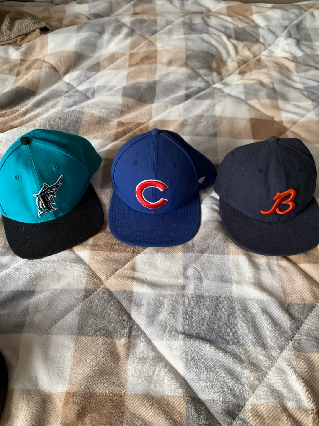 MLB Baseball Caps - Marlins, Cubs, Bears thumbnail