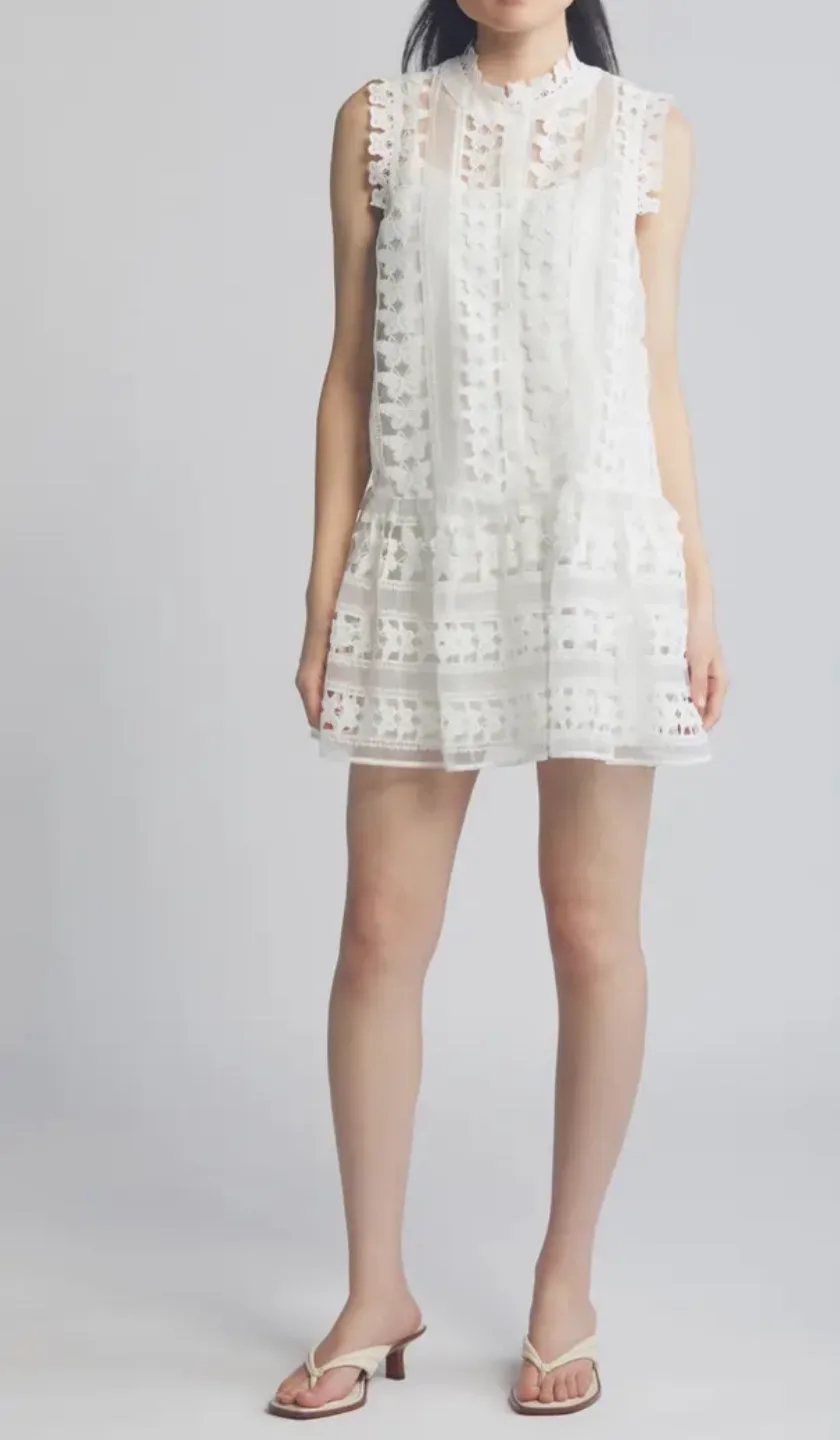 ASTR the Label White Lace Mini Dress thumbnail