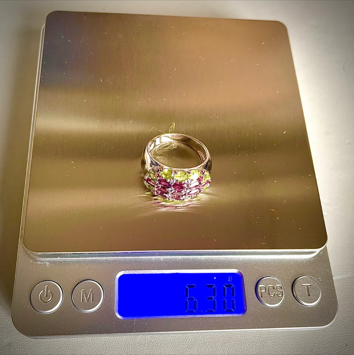 Gemstones Ring in 14 k Gold Plated 925 Sterling Silver image indicator(5)