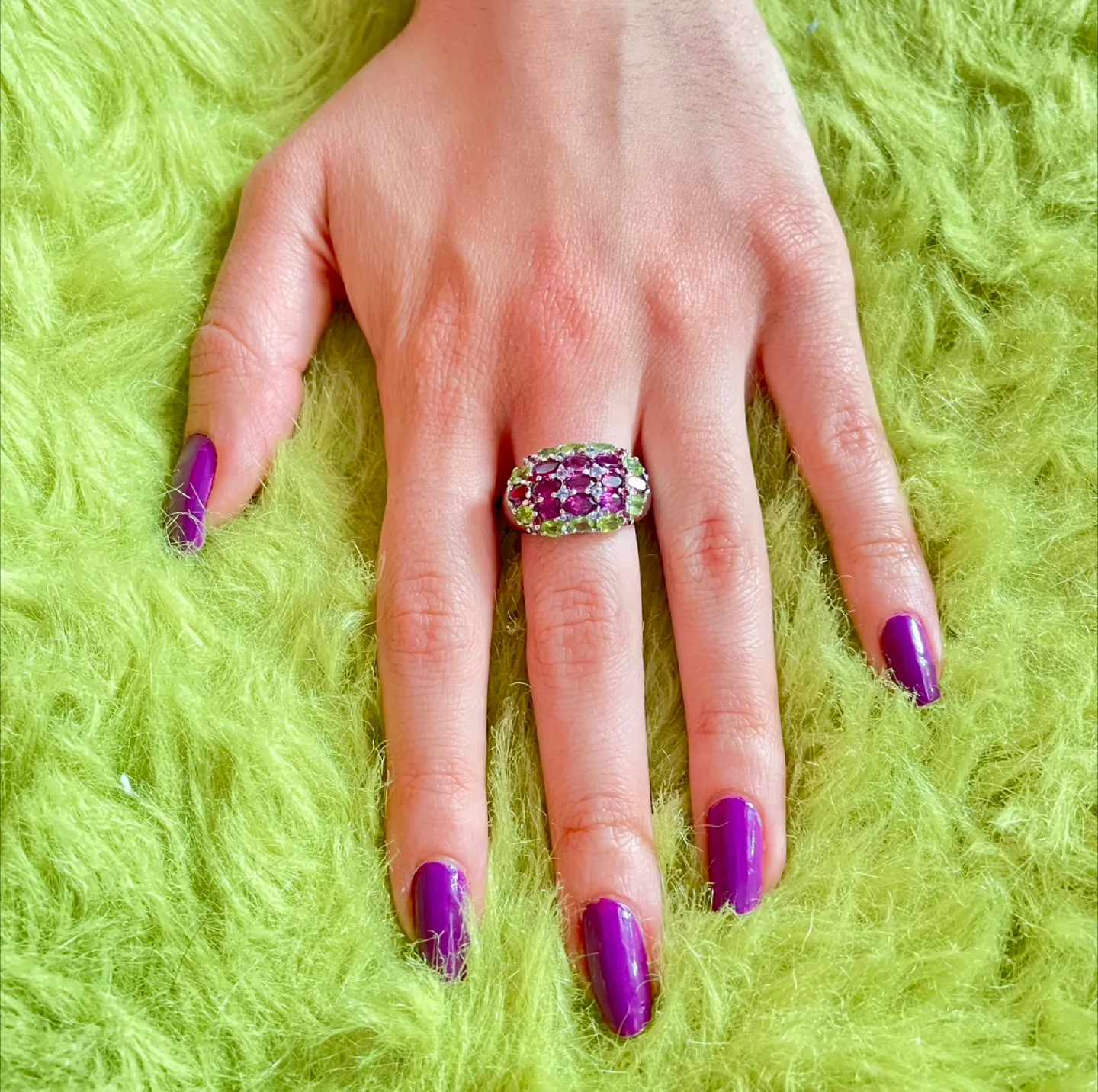 Gemstones Ring in 14 k Gold Plated 925 Sterling Silver image indicator(3)