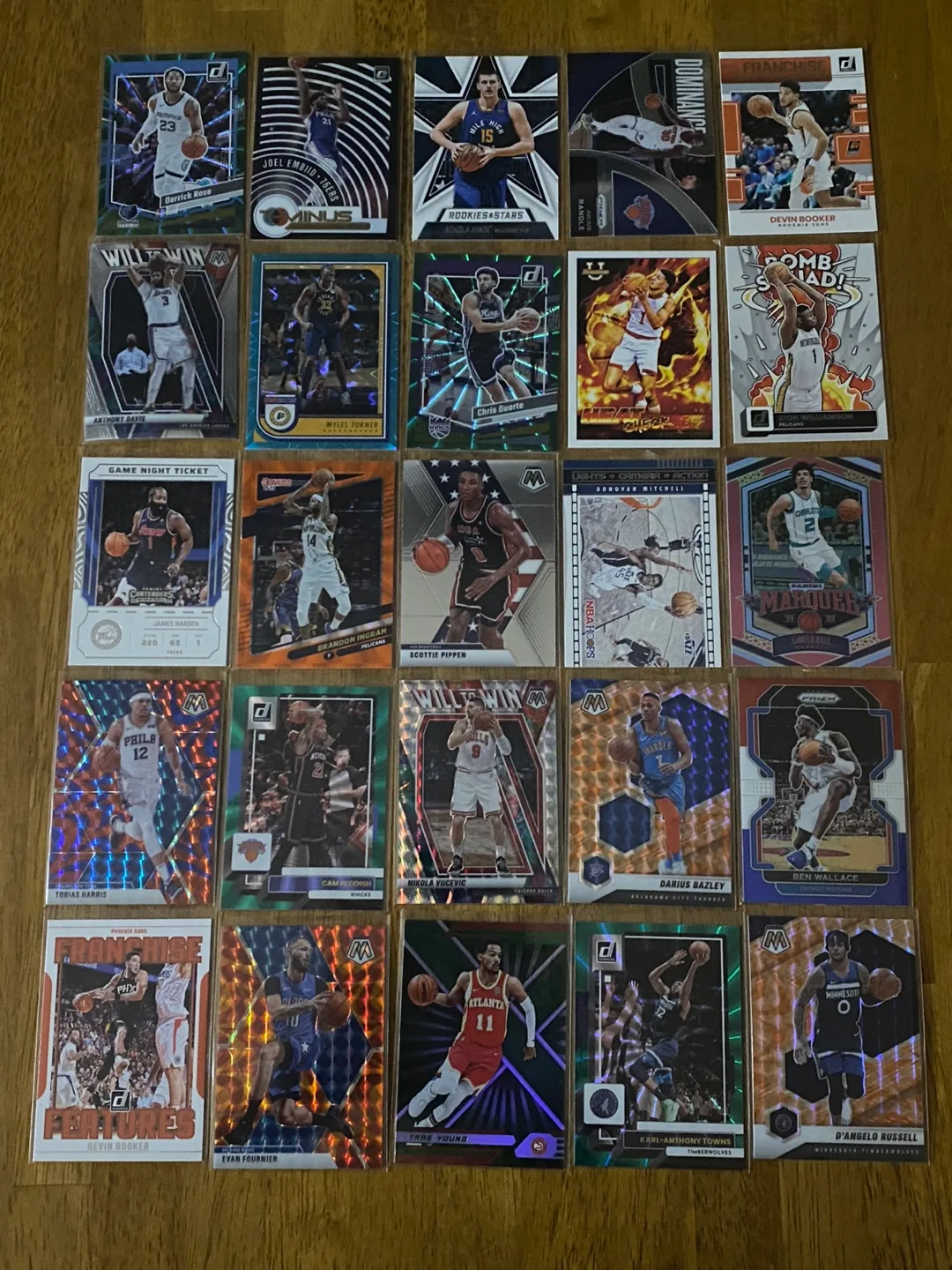 25 Basketball Trading Cards - Rose, Embiid, Booker & More! thumbnail