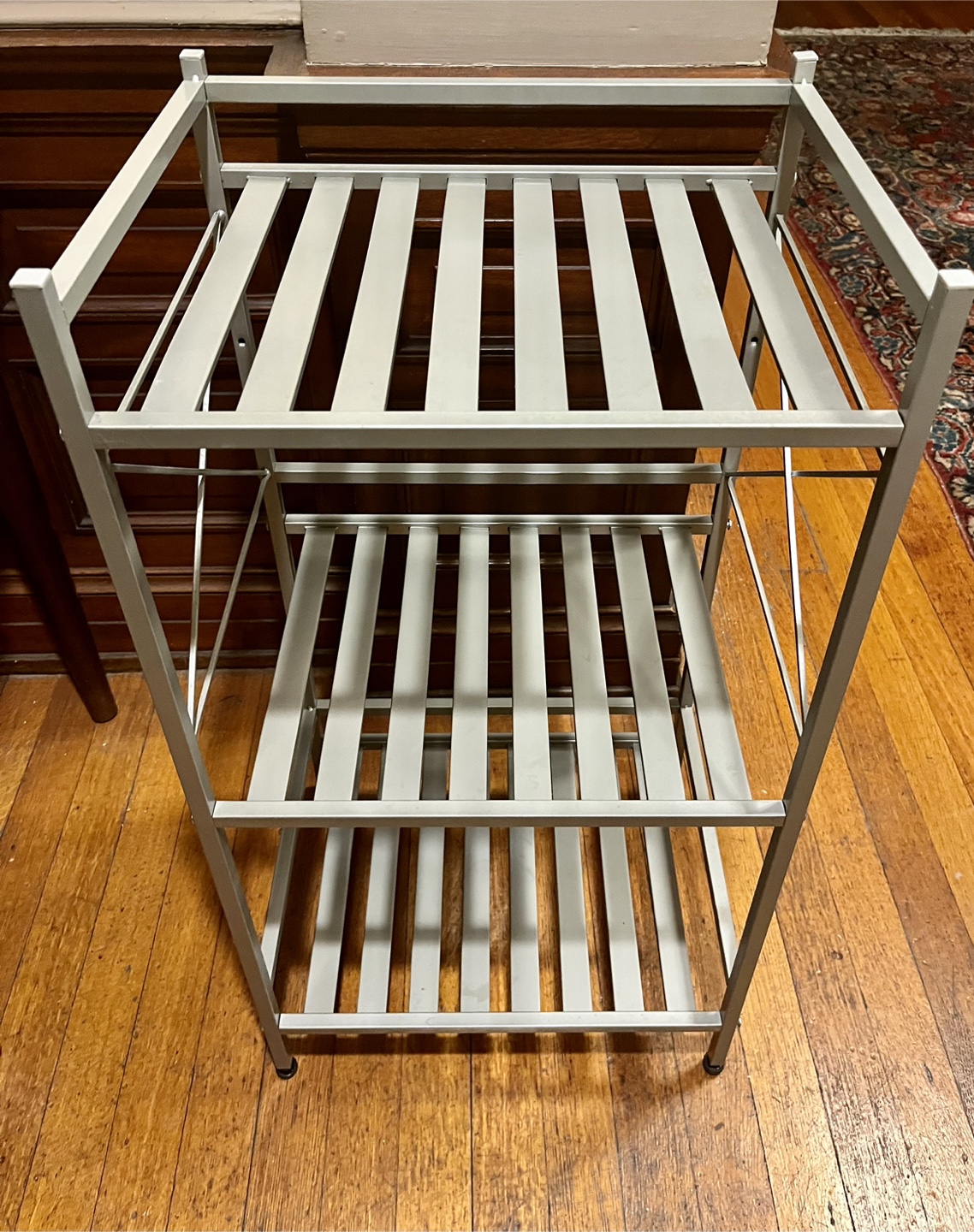 Metal shelves