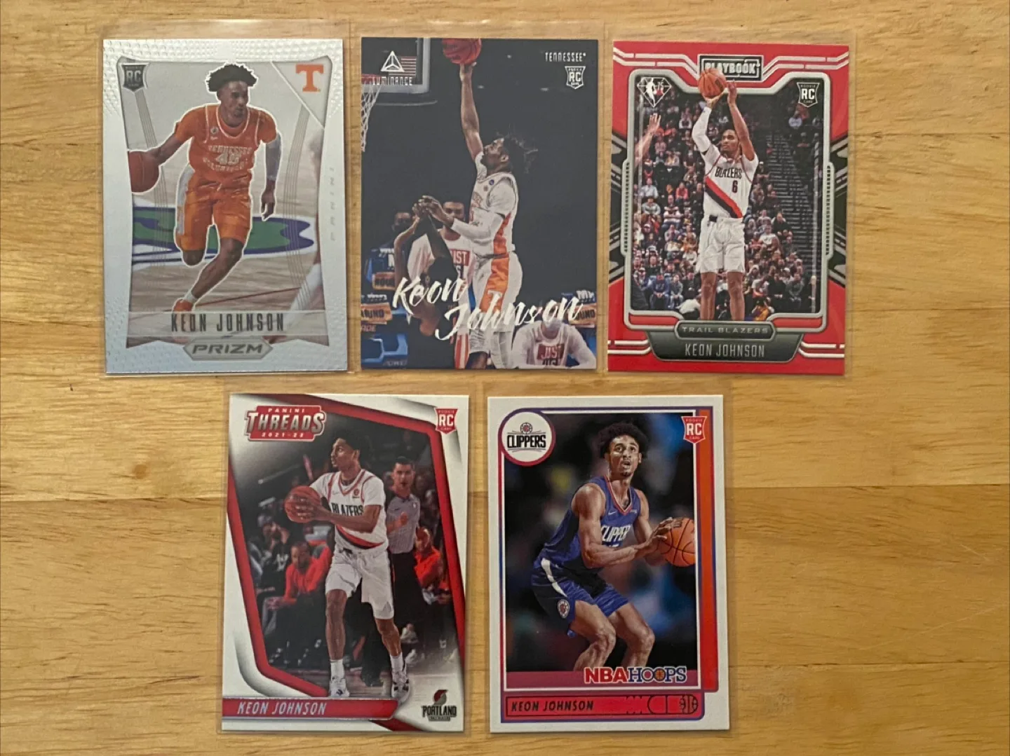 Keon Johnson Rookie Basketball Cards Lot thumbnail