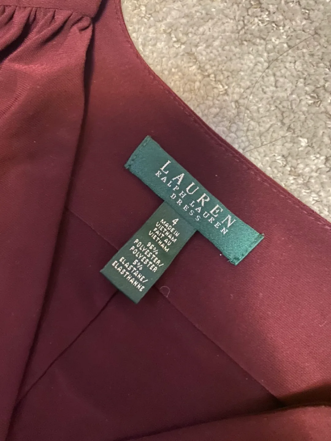 Ralph Lauren Burgundy Dress - Size 4 image indicator(2)