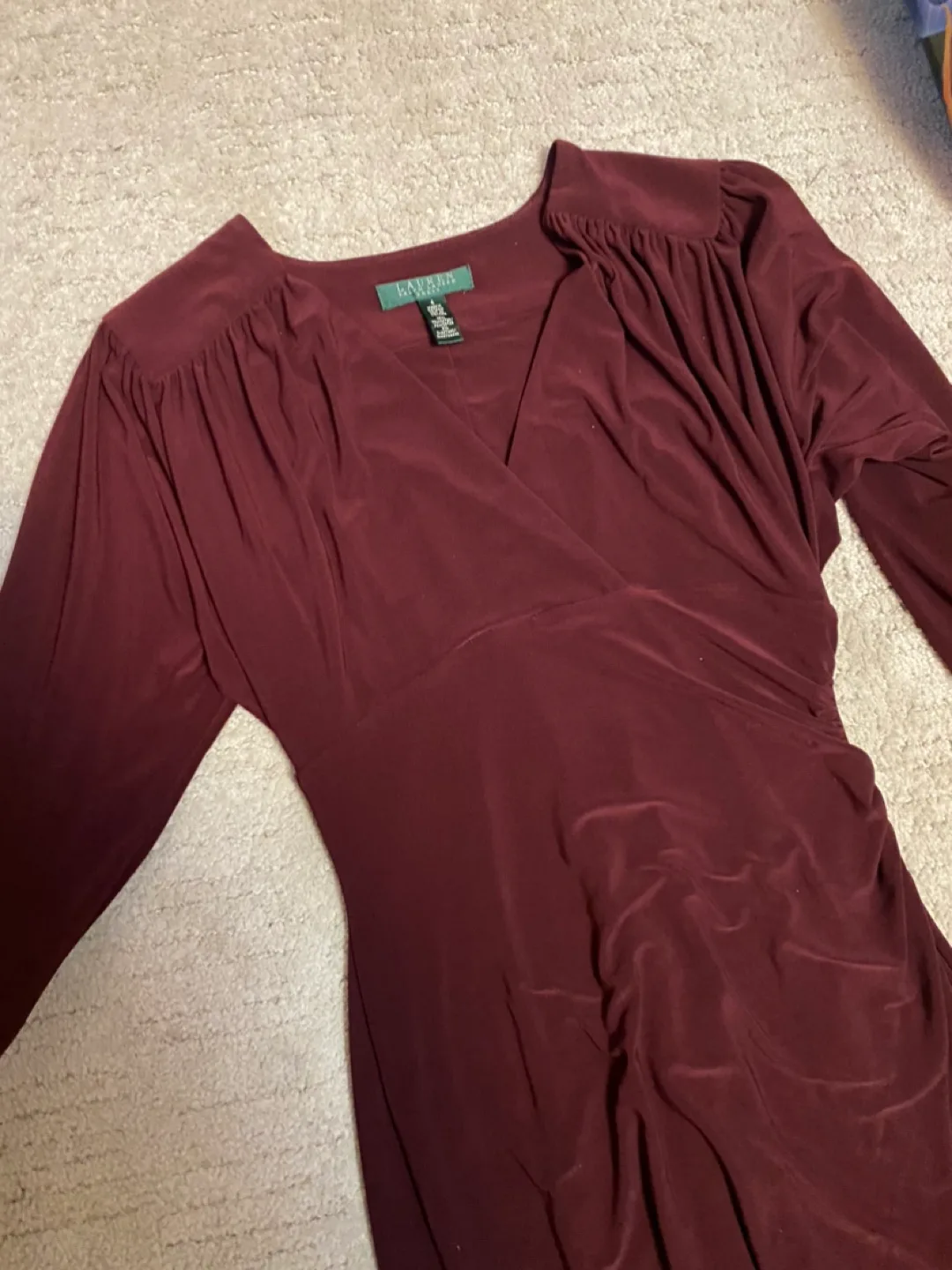 Ralph Lauren Burgundy Dress - Size 4 image indicator(3)