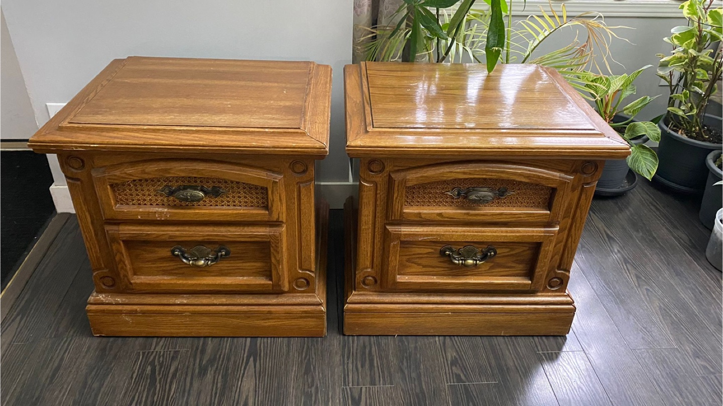 Pair of Wood End Tables - night tables