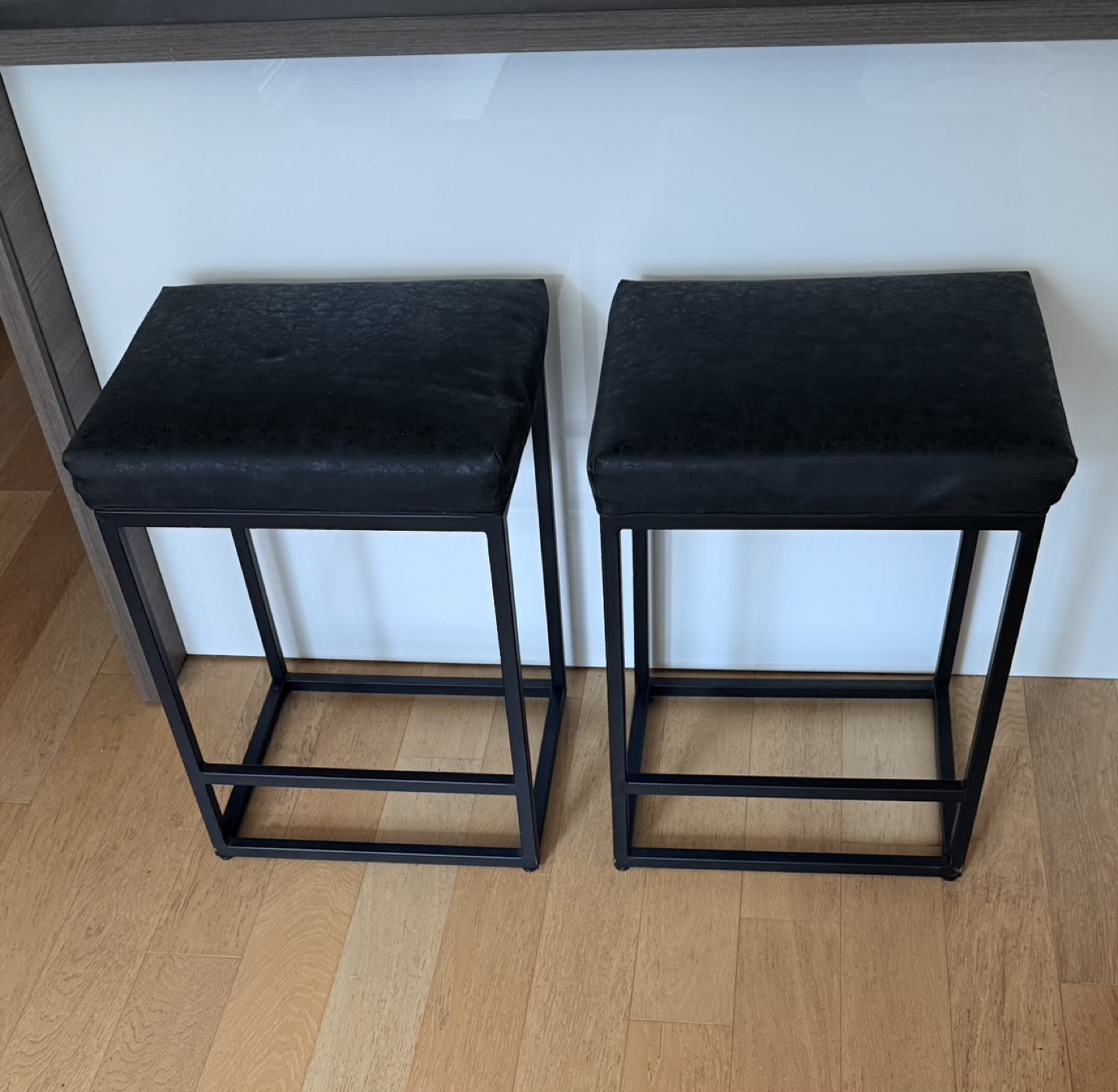 Black Bar Stools - Set of 2